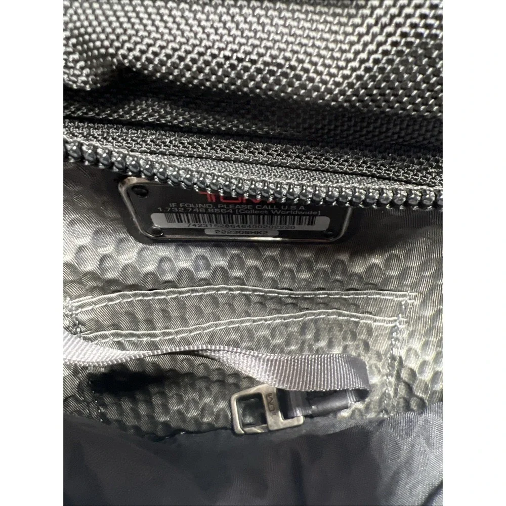 Tumi Alpha Brabo Shoulder Bag Crossbody Black Brown Leather